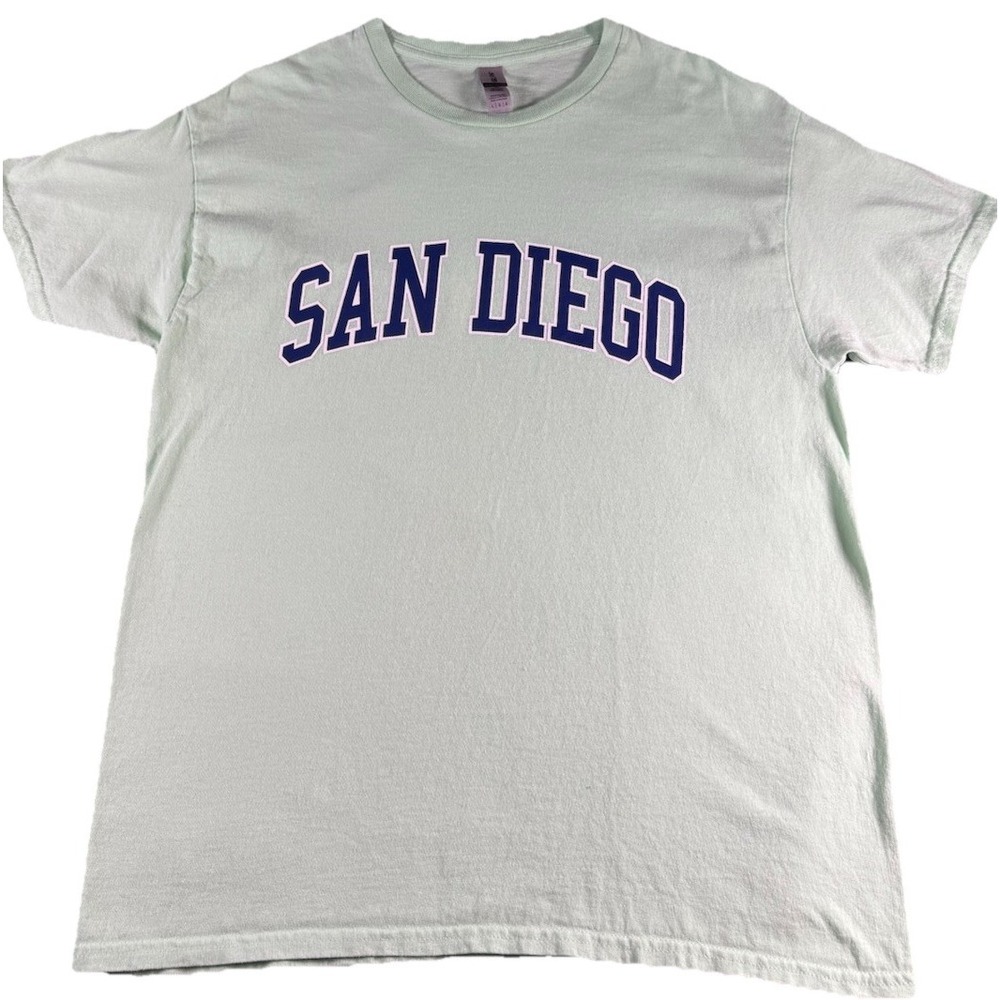 San Diego‎ California T-Shirt Mens Large Green  Tourist Souvenir Graphic Tee